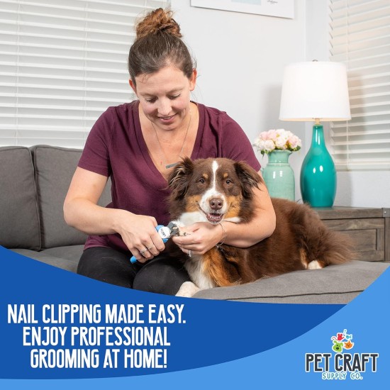 Pet Craft Supply Easy to Use Pet Nail Clippers Trimmers for Dogs & Cats with Pet Safety Guard & Lock, Razor Sharp Blades for Professional & At Home Grooming Pet Craft Supply Easy to Use Pet Nail Clippers Trimmers for Dogs & Cats with Pet Safety Guard & Lock, Razor Sharp Blades for Professional & At Home Grooming