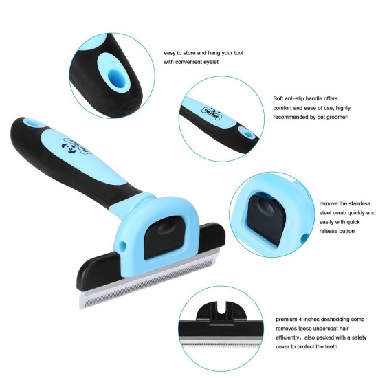 Pet Grooming Brush Effectively Reduces Shedding By Up To 95% Professional Deshedding Tool For Dogs And Cats Pet Grooming Brush Effectively Reduces Shedding By Up To 95% Professional Deshedding Tool For Dogs And Cats