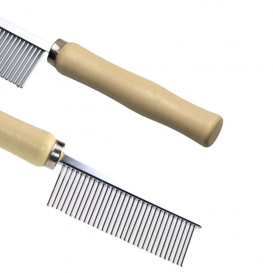 Pet Grooming Comb with Wooden Handle for Dogs and Cats Pet Grooming Comb with Wooden Handle for Dogs and Cats