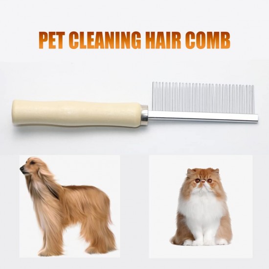 Pet Grooming Comb with Wooden Handle for Dogs and Cats Pet Grooming Comb with Wooden Handle for Dogs and Cats