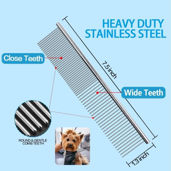 Pet Grooming Scissors for Dogs, 7 Inch Heavy Duty Titanium Pet Grooming Scissors Set, Professional Thinning Scissors, Straight Scissors with Comb for Dogs and Cats (4 Pack) Pet Grooming Scissors for Dogs, 7 Inch Heavy Duty Titanium Pet Grooming Scissors Set, Professional Thinning Scissors, Straight Scissors with Comb for Dogs and Cats (4 Pack)