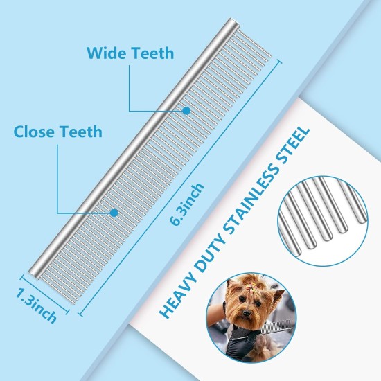 Pet Grooming Scissors for Dogs with Round Safety Tips, Heavy Duty Titanium Pet Grooming Trimmer Set, Professional Thinning Scissors, Straight Scissors with Comb for Dogs and Cats (3 Pack) Pet Grooming Scissors for Dogs with Round Safety Tips, Heavy Duty Titanium Pet Grooming Trimmer Set, Professional Thinning Scissors, Straight Scissors with Comb for Dogs and Cats (3 Pack)
