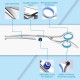 Pet Grooming Scissors for Dogs with Round Safety Tips, Heavy Duty Titanium Pet Grooming Trimmer Set, Professional Thinning Scissors, Straight Scissors with Comb for Dogs and Cats (3 Pack) Pet Grooming Scissors for Dogs with Round Safety Tips, Heavy Duty Titanium Pet Grooming Trimmer Set, Professional Thinning Scissors, Straight Scissors with Comb for Dogs and Cats (3 Pack)