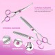 Pet Grooming Scissors for Dogs with Round Safety Tips, Heavy Duty Titanium Pet Grooming Trimmer Set, Professional Thinning Scissors, Straight Scissors with Comb for Dogs and Cats (3 Pack) Pet Grooming Scissors for Dogs with Round Safety Tips, Heavy Duty Titanium Pet Grooming Trimmer Set, Professional Thinning Scissors, Straight Scissors with Comb for Dogs and Cats (3 Pack)