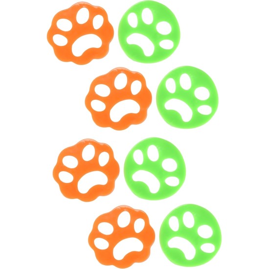 Pet Hair Remover Set of 8 - Orange and Green - Reusable Pet Hair Washing Machine Removal - Hair Remover for Laundry for Dog Hair, Removes Fur in Dryer and Washing Machine Pet Hair Remover Set of 8 - Orange and Green - Reusable Pet Hair Washing Machine Removal - Hair Remover for Laundry for Dog Hair, Removes Fur in Dryer and Washing Machine