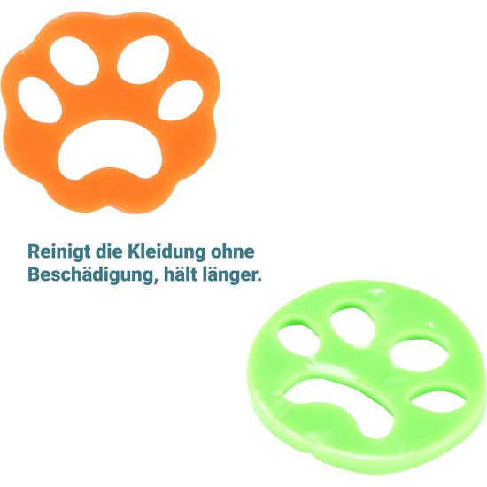 Pet Hair Remover Set of 8 - Orange and Green - Reusable Pet Hair Washing Machine Removal - Hair Remover for Laundry for Dog Hair, Removes Fur in Dryer and Washing Machine Pet Hair Remover Set of 8 - Orange and Green - Reusable Pet Hair Washing Machine Removal - Hair Remover for Laundry for Dog Hair, Removes Fur in Dryer and Washing Machine