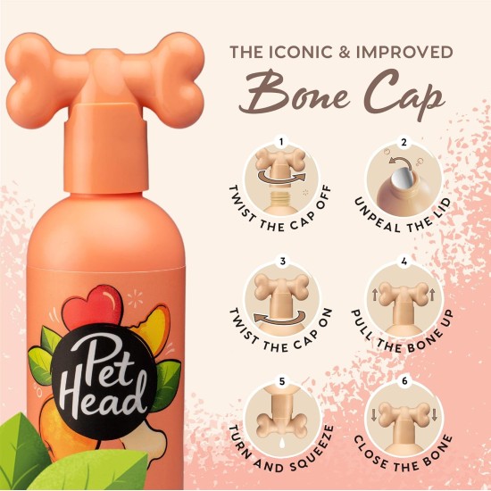 Pet Head Quick Fix Shampoo and Conditioner for Dogs, Peach Fragrance, Nourishes and Soothes Your Dog's Coat, pH Neutral, Vegan & Cruelty Free, Gentle Formula for Puppies, 300 ml Pet Head Quick Fix Shampoo and Conditioner for Dogs, Peach Fragrance, Nourishes and Soothes Your Dog's Coat, pH Neutral, Vegan & Cruelty Free, Gentle Formula for Puppies, 300 ml