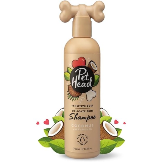 Pet Head Sensitive Soul Dog Shampoo Coconut Fragrance Nourishes and Soothes Sensitive Skin pH Neutral Vegan & Cruelty Free Gentle Formula for Dogs and Puppies 300 ml Pet Head Sensitive Soul Dog Shampoo Coconut Fragrance Nourishes and Soothes Sensitive Skin pH Neutral Vegan & Cruelty Free Gentle Formula for Dogs and Puppies 300 ml