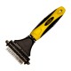 Pet Republique Professional Dematting Comb Rake Dual Sided Mat Brush Splitter - for Dogs, Cats, Rabbits, Any Long Haired Breed Pets (Regular 12+23 Teeth) Pet Republique Professional Dematting Comb Rake Dual Sided Mat Brush Splitter - for Dogs, Cats, Rabbits, Any Long Haired Breed Pets (Regular 12+23 Teeth)