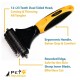 Pet Republique Professional Dematting Comb Rake Dual Sided Mat Brush Splitter - for Dogs, Cats, Rabbits, Any Long Haired Breed Pets (Regular 12+23 Teeth) Pet Republique Professional Dematting Comb Rake Dual Sided Mat Brush Splitter - for Dogs, Cats, Rabbits, Any Long Haired Breed Pets (Regular 12+23 Teeth)