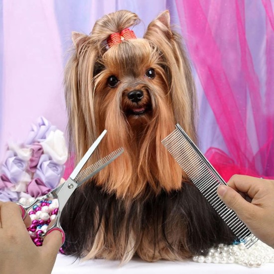 Pet Scissors, 6 Inch Dog Scissors, Stainless Steel Dog Hair Scissors, Thinning Scissors/Curved Scissors/Straight Scissors, Dog Grooming Scissors, Grooming Scissors for Dogs, Cats, Pet Hair Pet Scissors, 6 Inch Dog Scissors, Stainless Steel Dog Hair Scissors, Thinning Scissors/Curved Scissors/Straight Scissors, Dog Grooming Scissors, Grooming Scissors for Dogs, Cats, Pet Hair