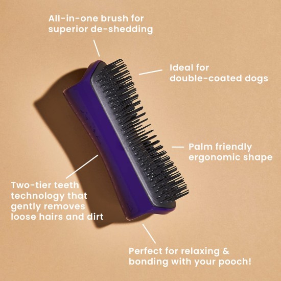 Pet Teezer, Purple Grey Dog Grooming Brush Pet Teezer, Purple Grey Dog Grooming Brush