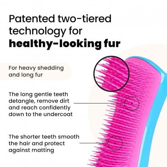 Pet Teezer, Purple Grey Dog Grooming Brush Pet Teezer, Purple Grey Dog Grooming Brush
