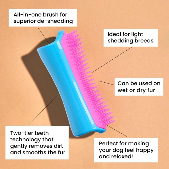 Pet Teezer, Purple Grey Dog Grooming Brush Pet Teezer, Purple Grey Dog Grooming Brush