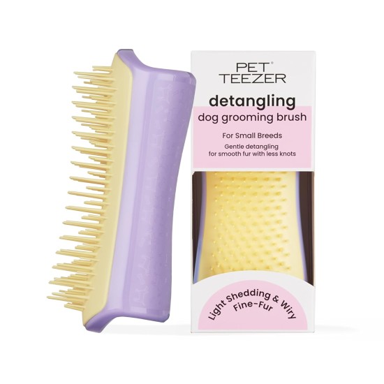 Pet Teezer, Small Detangling and Dog Grooming Brush, Lilac Yellow