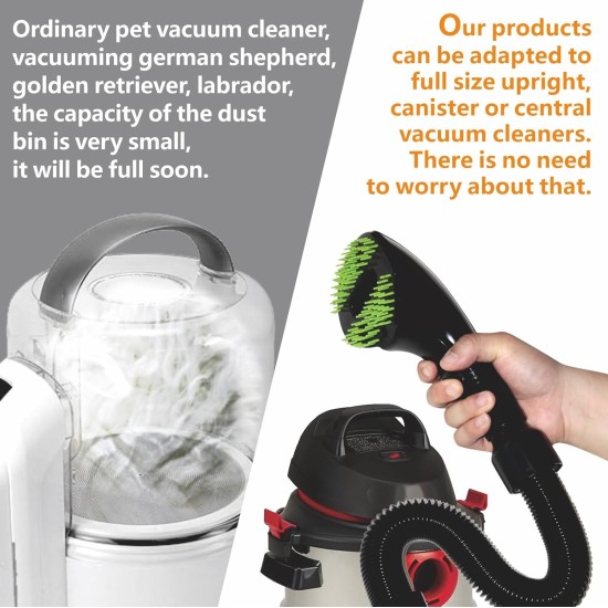 Pet Vacuum Brush Hair Remover Hair Remover Deshedding Attachment Tool Kit for Dogs Cats (Black) Pet Vacuum Brush Hair Remover Hair Remover Deshedding Attachment Tool Kit for Dogs Cats (Black)