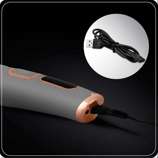 Pethaus Dog Clipper Grooming Set Low Noise Clipper for Dogs Cats 4 Attachments 3 to 12 mm Scissors Comb Claw Cutter File Grey Pethaus Dog Clipper Grooming Set Low Noise Clipper for Dogs Cats 4 Attachments 3 to 12 mm Scissors Comb Claw Cutter File Grey