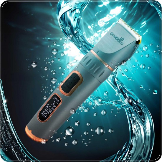 Pethaus Dog Clipper Grooming Set Low Noise Clipper for Dogs Cats 4 Attachments 3 to 12 mm Scissors Comb Claw Cutter File Grey Pethaus Dog Clipper Grooming Set Low Noise Clipper for Dogs Cats 4 Attachments 3 to 12 mm Scissors Comb Claw Cutter File Grey