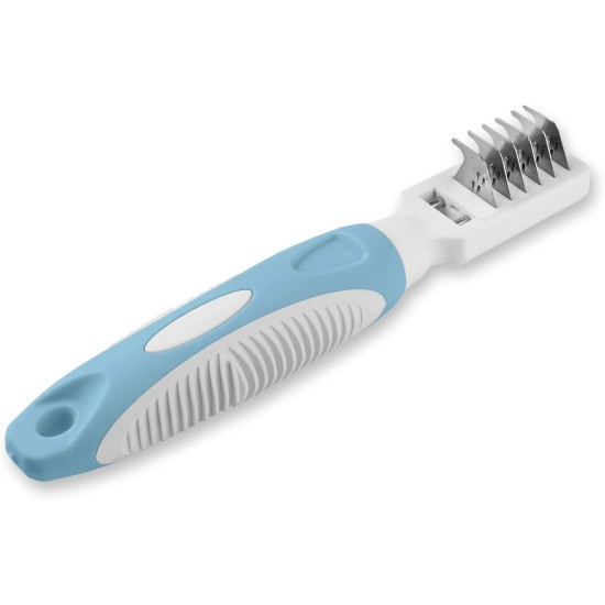 Pets First Professional Pet Mat Remover - Dematting Tool for Cat and Dog Grooming - Removes Matted Fur, Tangles, Knots, Gentle Teeth, Soft Comfort Grip Pets First Professional Pet Mat Remover - Dematting Tool for Cat and Dog Grooming - Removes Matted Fur, Tangles, Knots, Gentle Teeth, Soft Comfort Grip