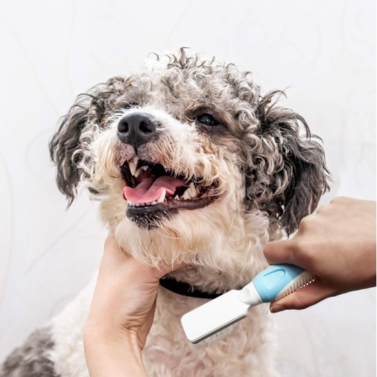 Pets First Professional Pet Mat Remover - Dematting Tool for Cat and Dog Grooming - Removes Matted Fur, Tangles, Knots, Gentle Teeth, Soft Comfort Grip Pets First Professional Pet Mat Remover - Dematting Tool for Cat and Dog Grooming - Removes Matted Fur, Tangles, Knots, Gentle Teeth, Soft Comfort Grip