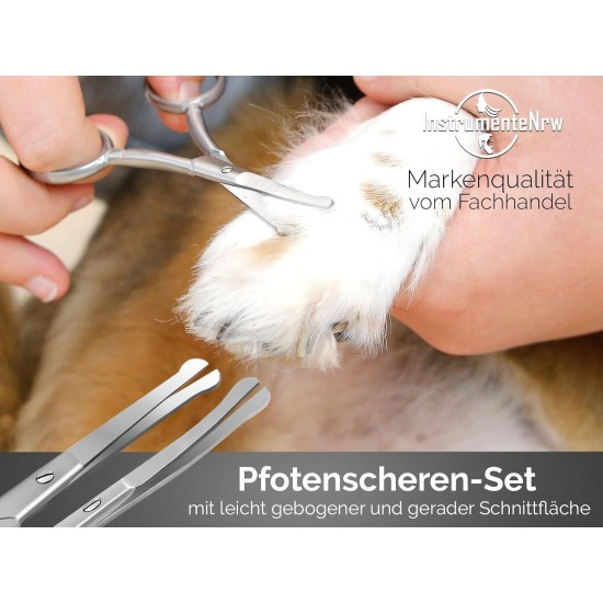 Pfotenschere Hunde Fellscheren Set Scharfe Schnittflächen 2 abgerundete Scheren 9 cm aus Edelstahl für eine perfekte Fellpflege Pfotenschere Hunde Fellscheren Set Scharfe Schnittflächen 2 abgerundete Scheren 9 cm aus Edelstahl für eine perfekte Fellpflege