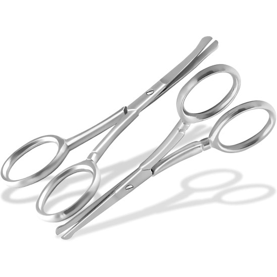 Pfotenschere Hunde Fellscheren Set Scharfe Schnittflächen 2 abgerundete Scheren 9 cm aus Edelstahl für eine perfekte Fellpflege