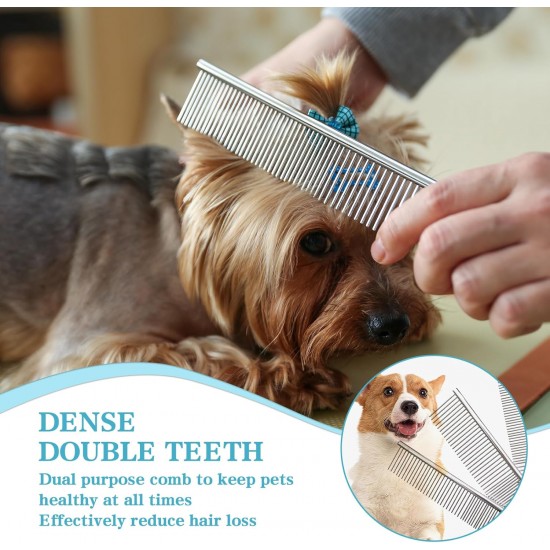 PnxdeobXL Pack of 2 Pet Grooming Gloves, Pet Hair Remover Glove, Made of Velvety Fabric & Breathable Mesh, with Stainless Steel Pet Comb, Suitable for Cats, Dogs & More PnxdeobXL Pack of 2 Pet Grooming Gloves, Pet Hair Remover Glove, Made of Velvety Fabric & Breathable Mesh, with Stainless Steel Pet Comb, Suitable for Cats, Dogs & More