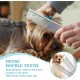 PnxdeobXL Pack of 2 Pet Grooming Gloves, Pet Hair Remover Glove, Made of Velvety Fabric & Breathable Mesh, with Stainless Steel Pet Comb, Suitable for Cats, Dogs & More
