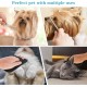 PnxdeobXL Pack of 2 Pet Grooming Gloves, Pet Hair Remover Glove, Made of Velvety Fabric & Breathable Mesh, with Stainless Steel Pet Comb, Suitable for Cats, Dogs & More
