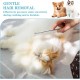 PnxdeobXL Pack of 2 Pet Grooming Gloves, Pet Hair Remover Glove, Made of Velvety Fabric & Breathable Mesh, with Stainless Steel Pet Comb, Suitable for Cats, Dogs & More