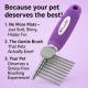 Poodle Pet Dematting Fur Rake Comb Brush Tool with Long 2.5” Steel Safety Blades for Detangling Matted or Knotted Undercoat Hair, Safe Grooming Accessories for Dogs, Longhaired Cats, Rabbits, Horses Poodle Pet Dematting Fur Rake Comb Brush Tool with Long 2.5” Steel Safety Blades for Detangling Matted or Knotted Undercoat Hair, Safe Grooming Accessories for Dogs, Longhaired Cats, Rabbits, Horses