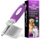 Poodle Pet Dematting Fur Rake Comb Brush Tool with Long 2.5” Steel Safety Blades for Detangling Matted or Knotted Undercoat Hair, Safe Grooming Accessories for Dogs, Longhaired Cats, Rabbits, Horses Poodle Pet Dematting Fur Rake Comb Brush Tool with Long 2.5” Steel Safety Blades for Detangling Matted or Knotted Undercoat Hair, Safe Grooming Accessories for Dogs, Longhaired Cats, Rabbits, Horses