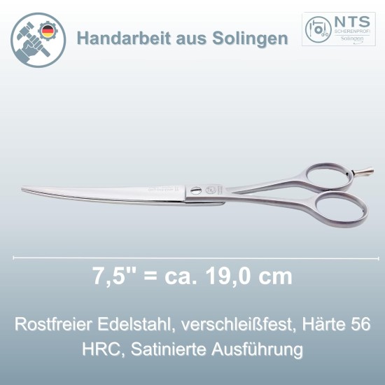 Premium Dog Scissors Livestock Shears Fur Scissors Curved 6.0 to 9.0 Inches Rustproof 15-23 cm Made in Solingen Germany (7.5 Inches = Approx. 19.0 cm) Premium Dog Scissors Livestock Shears Fur Scissors Curved 6.0 to 9.0 Inches Rustproof 15-23 cm Made in Solingen Germany (7.5 Inches = Approx. 19.0 cm)