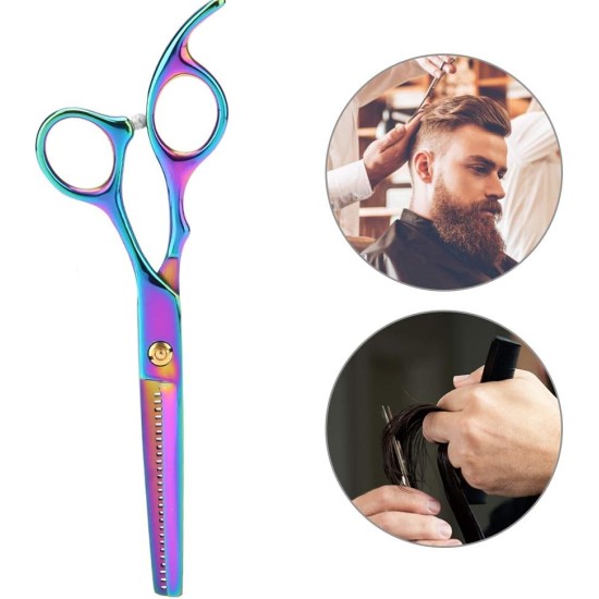 Professional Dog Hair Thinning Scissors, Extra Sharp Modelling Scissors, Cat Sharp Scissors, Dog Salon Scissors for Thinning, Thinning for All Dogs, Cats Cutting with Grooming Comb (Colour)