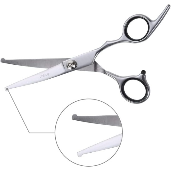 Professional Dog Scissors Round Tip Stainless Steel Eye Trimmer for Dogs and Cats, Professional Grooming Tool, Size 6.7 x 2.6 x 0.43 inch Professional Dog Scissors Round Tip Stainless Steel Eye Trimmer for Dogs and Cats, Professional Grooming Tool, Size 6.7 x 2.6 x 0.43 inch