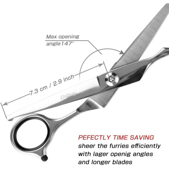 Professional Dog Scissors Round Tip Stainless Steel Eye Trimmer for Dogs and Cats, Professional Grooming Tool, Size 6.7 x 2.6 x 0.43 inch Professional Dog Scissors Round Tip Stainless Steel Eye Trimmer for Dogs and Cats, Professional Grooming Tool, Size 6.7 x 2.6 x 0.43 inch