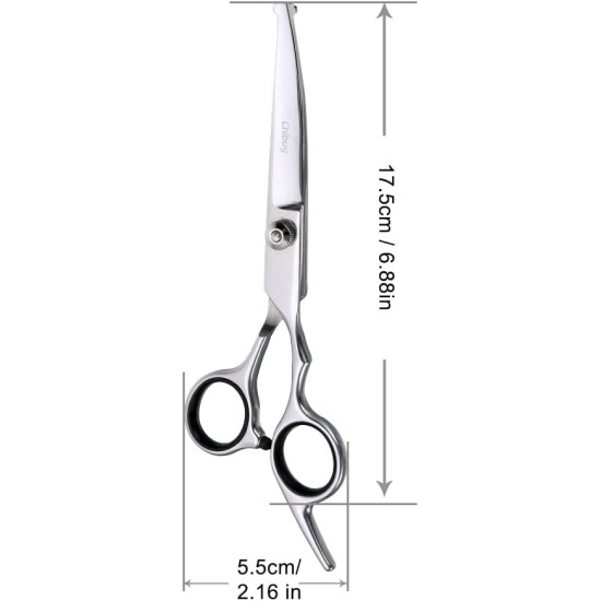 Professional Dog Scissors Round Tip Stainless Steel Eye Trimmer for Dogs and Cats, Professional Grooming Tool, Size 6.7 x 2.6 x 0.43 inch Professional Dog Scissors Round Tip Stainless Steel Eye Trimmer for Dogs and Cats, Professional Grooming Tool, Size 6.7 x 2.6 x 0.43 inch