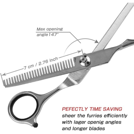 Professional Dog Scissors Round Tip Stainless Steel Eye Trimmer for Dogs and Cats, Professional Grooming Tool, Size 6.7 x 2.6 x 0.43 inch Professional Dog Scissors Round Tip Stainless Steel Eye Trimmer for Dogs and Cats, Professional Grooming Tool, Size 6.7 x 2.6 x 0.43 inch