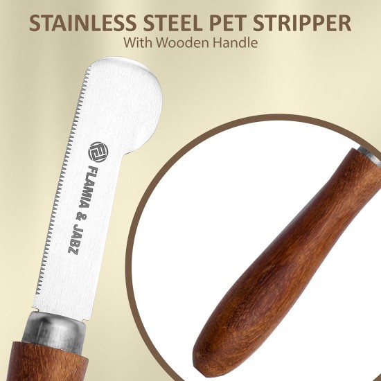 Professional Wire Stripping Knife for Dogs & Pets Round Wooden Handle with Stainless Steel Blade (Extra Fine, Right Hand) Professional Wire Stripping Knife for Dogs & Pets Round Wooden Handle with Stainless Steel Blade (Extra Fine, Right Hand)