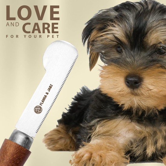 Professional Wire Stripping Knife for Dogs & Pets Round Wooden Handle with Stainless Steel Blade (Extra Fine, Right Hand) Professional Wire Stripping Knife for Dogs & Pets Round Wooden Handle with Stainless Steel Blade (Extra Fine, Right Hand)