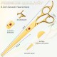 Purple Dragon 8 Inch Dog Scissors Set Professional 3-in-1 Fur Scissors Set for Dogs – Golden Dog Scissors Set Straight, Serrated and Curved Scissors are Included for Dogs for Cats and Other Animals Purple Dragon 8 Inch Dog Scissors Set Professional 3-in-1 Fur Scissors Set for Dogs – Golden Dog Scissors Set Straight, Serrated and Curved Scissors are Included for Dogs for Cats and Other Animals