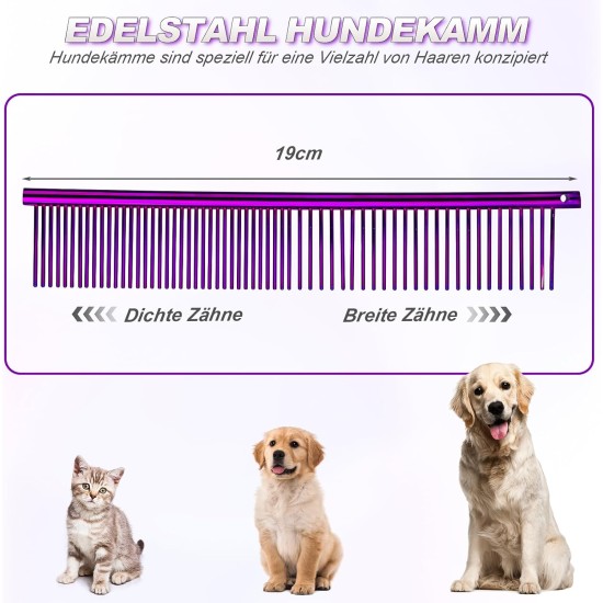 Purple Dragon 8 Inch Dog Scissors Set Professional 3-in-1 Fur Scissors Set for Dogs – Golden Dog Scissors Set Straight, Serrated and Curved Scissors are Included for Dogs for Cats and Other Animals Purple Dragon 8 Inch Dog Scissors Set Professional 3-in-1 Fur Scissors Set for Dogs – Golden Dog Scissors Set Straight, Serrated and Curved Scissors are Included for Dogs for Cats and Other Animals