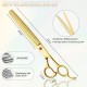 Purple Dragon 8 Inch Dog Scissors Set Professional 3-in-1 Fur Scissors Set for Dogs – Golden Dog Scissors Set Straight, Serrated and Curved Scissors are Included for Dogs for Cats and Other Animals Purple Dragon 8 Inch Dog Scissors Set Professional 3-in-1 Fur Scissors Set for Dogs – Golden Dog Scissors Set Straight, Serrated and Curved Scissors are Included for Dogs for Cats and Other Animals