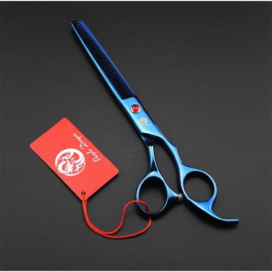 Purple Dragon Fur Scissors for Dogs Professional 7.0 Inch Dog Scissors Set with Thinning Scissors for Grooming Curved Pet Fur Scissors Set Dog Hair Scissors Set Made of Japan 440C Stainless Steel Purple Dragon Fur Scissors for Dogs Professional 7.0 Inch Dog Scissors Set with Thinning Scissors for Grooming Curved Pet Fur Scissors Set Dog Hair Scissors Set Made of Japan 440C Stainless Steel