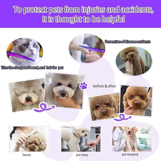 Purple Dragon Fur Scissors for Dogs Professional 7.0 Inch Dog Scissors Set with Thinning Scissors for Grooming Curved Pet Fur Scissors Set Dog Hair Scissors Set Made of Japan 440C Stainless Steel Purple Dragon Fur Scissors for Dogs Professional 7.0 Inch Dog Scissors Set with Thinning Scissors for Grooming Curved Pet Fur Scissors Set Dog Hair Scissors Set Made of Japan 440C Stainless Steel