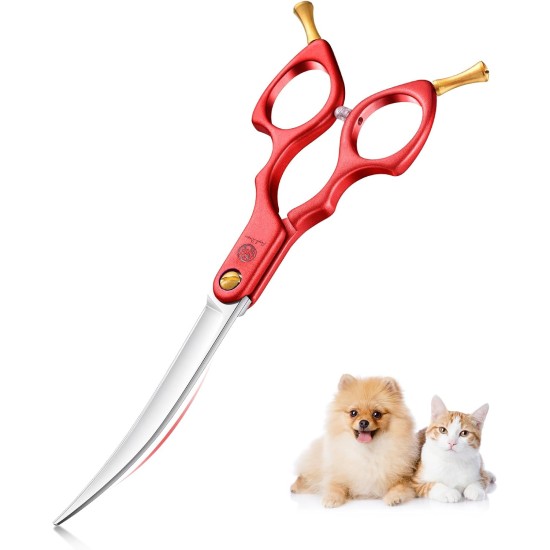 Purple Dragon JP 440C Steel Professional Dog Scissors for Dogs and Cats, 6.5 Inch Grooming Scissors with Ultralight Space Aluminium Handle, JP 440C Steel Professional Grooming Scissors for Dog Purple Dragon JP 440C Steel Professional Dog Scissors for Dogs and Cats, 6.5 Inch Grooming Scissors with Ultralight Space Aluminium Handle, JP 440C Steel Professional Grooming Scissors for Dog