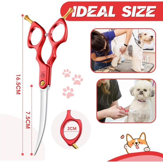 Purple Dragon JP 440C Steel Professional Dog Scissors for Dogs and Cats, 6.5 Inch Grooming Scissors with Ultralight Space Aluminium Handle, JP 440C Steel Professional Grooming Scissors for Dog Purple Dragon JP 440C Steel Professional Dog Scissors for Dogs and Cats, 6.5 Inch Grooming Scissors with Ultralight Space Aluminium Handle, JP 440C Steel Professional Grooming Scissors for Dog