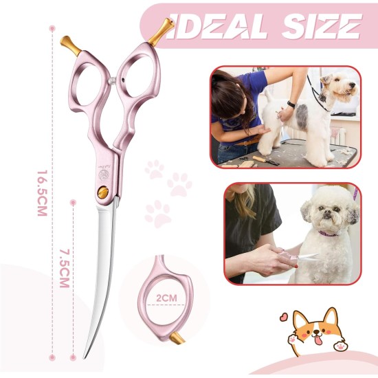 Purple Dragon JP 440C Steel Professional Dog Scissors for Dogs and Cats, 6.5 Inch Grooming Scissors with Ultralight Space Aluminium Handle, JP 440C Steel Professional Grooming Scissors for Dog Purple Dragon JP 440C Steel Professional Dog Scissors for Dogs and Cats, 6.5 Inch Grooming Scissors with Ultralight Space Aluminium Handle, JP 440C Steel Professional Grooming Scissors for Dog