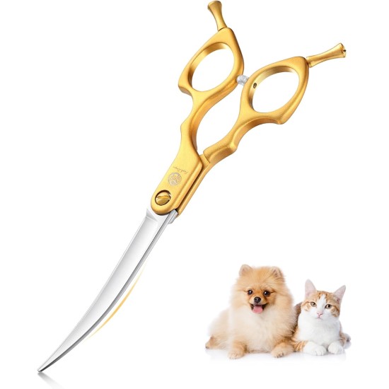 Purple Dragon JP 440C Steel Professional Dog Scissors for Dogs and Cats, 6.5 Inch Grooming Scissors with Ultralight Space Aluminium Handle, JP 440C Steel Professional Grooming Scissors for Dog Purple Dragon JP 440C Steel Professional Dog Scissors for Dogs and Cats, 6.5 Inch Grooming Scissors with Ultralight Space Aluminium Handle, JP 440C Steel Professional Grooming Scissors for Dog