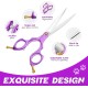 Purple Dragon JP 440C Steel Professional Dog Scissors for Dogs and Cats, 6.5 Inch Grooming Scissors with Ultralight Space Aluminium Handle, JP 440C Steel Professional Grooming Scissors for Dog Purple Dragon JP 440C Steel Professional Dog Scissors for Dogs and Cats, 6.5 Inch Grooming Scissors with Ultralight Space Aluminium Handle, JP 440C Steel Professional Grooming Scissors for Dog